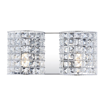 Clara Deco Metal/Crystal Classic Glam LED Vanity Light - JONATHAN Y